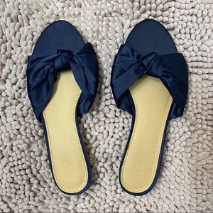 COPY - Loft Navy Satin Ribbon Sandals
